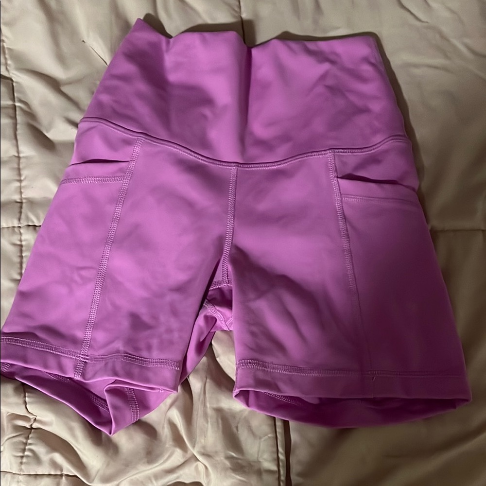 Women's Pink High-Waisted Shorts
